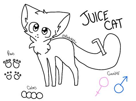 Juice Cat Reference Sheet Template by RaikuKittu on DeviantArt
