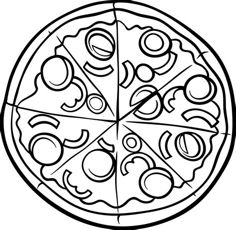 pizza coloring page printable