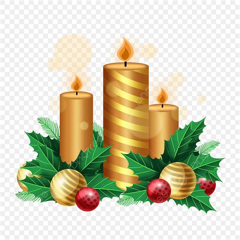 Advent Candle PNG Transparent, Christmas Advent Golden Gradient Candle, Christmas, Advent ...