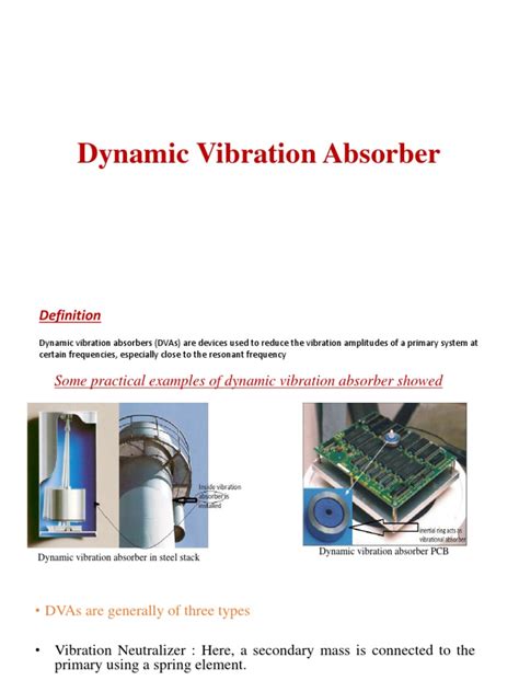 Dynamic Vibration Absorber | PDF