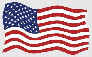 Waving American Flag Vector Free Download