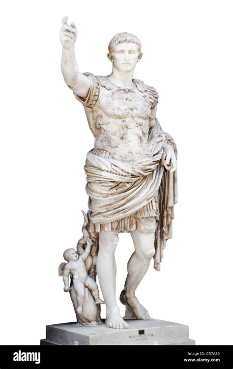 Statue of the Emperor Augustus Octavian found near Prima Porta ...