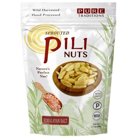 Pili Nuts, Sprouted, Certified Paleo & Keto (Himalayan Salt, 1.7 oz) Himalayan Salt - Walmart.com