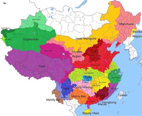 Cool Maps Every Day on Instagram: “Ethno-Linguistic Map of China Map ...