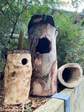 Wildlife log boxes - built and installed | TREETEC