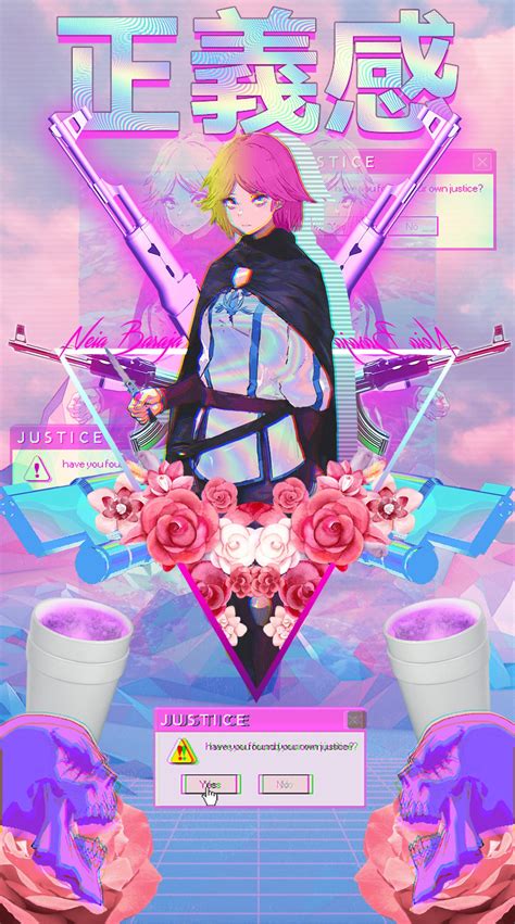 Vaporwave 90s Aesthetic Anime