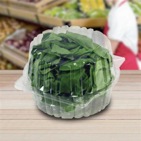 Hinged Lettuce Container | Disposable Plastic Produce Containers