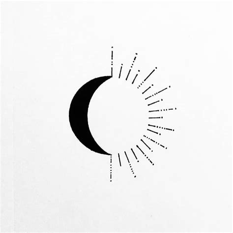 Simple Sun And Moon Tattoo Drawing - Hadza Property