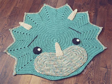 CROCHET PATTERN Triceratops Dinosaur Animal Rug | Etsy