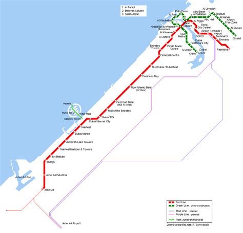 Dubai Subway Map for Download | Metro in Dubai - High-Resolution Map of Underground Network