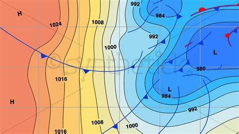 Weather Map, Color Bands | Stock Video Footage | Synthetick