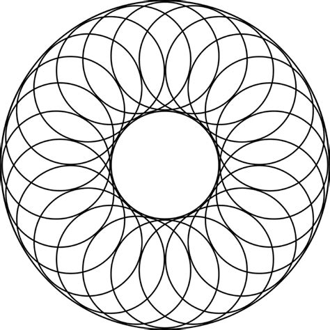 Flower Circle Drawing at GetDrawings | Free download