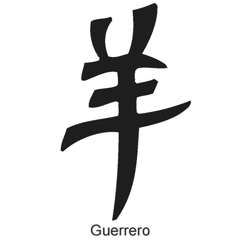 Guerrero en Letras Chinas - Tatuajes 123