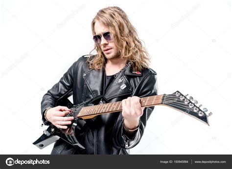 Rocker with electric guitar — Stock Photo © DmitryPoch #150945884