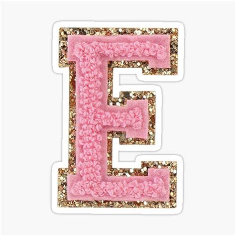 Preppy Pink Varsity Letter E Sticker by ktp100 in 2021 | Varsity letter, Lettering, Preppy stickers