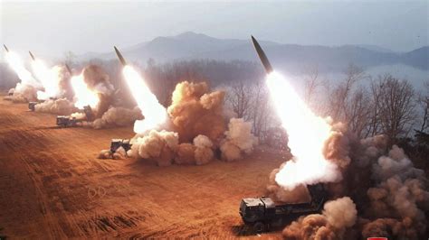 North Korea fires at least six short-range missiles as Kim Jong Un and ...