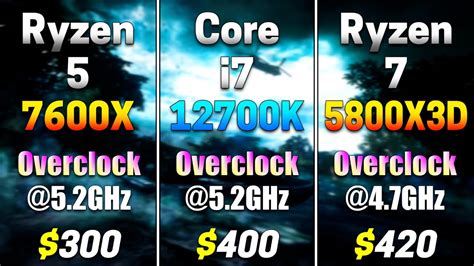 Ryzen 5 7600X vs Core i7 12700K vs Ryzen 7 5800X3D | PC Gameplay Tested - YouTube