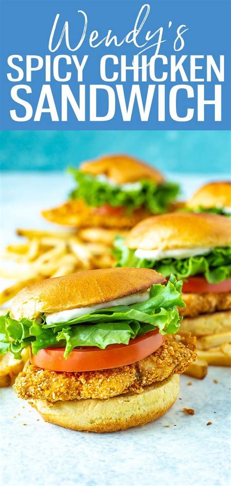 This Wendy's Spicy Chicken Sandwich copycat is cooked in an Air fryer ...