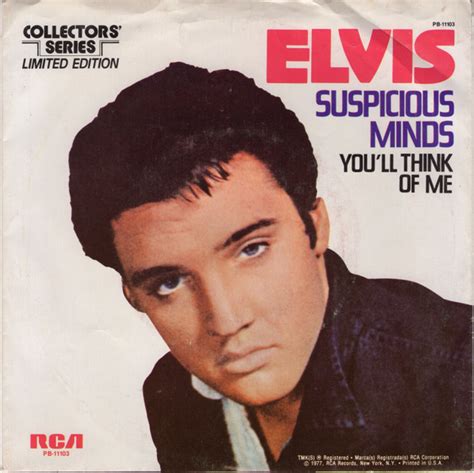 Elvis Presley - Suspicious Minds (Vinyl, 7", 45 RPM, Single, Limited ...