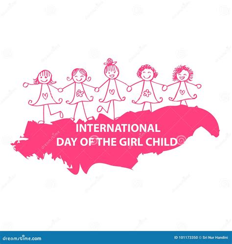 International Day of the Girl Child Stock Vector - Illustration of business, greeting: 101173350