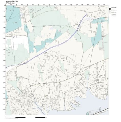 ZIP Code Wall Map of Manorville, NY ZIP Code Map Not Laminated: Amazon ...