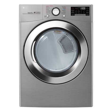 LG Electronics 7.4 cu. ft. Smart Stackable Front Load Electric Dryer with TurboSteam, Sensor Dry ...