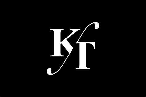 KT Monogram Logo Design By Vectorseller | TheHungryJPEG.com