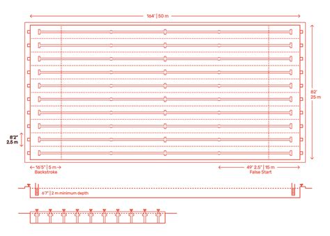 50m Ten Lane Olympic Swimming Pool Dimensions & Drawings | Dimensions.Guide