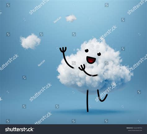 「3d Render Funny Cloud Cartoon Character」のイラスト素材 1622230753 | Shutterstock