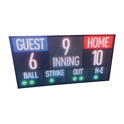 LED Full Color P16 Outdoor Digital Baseball Scoreboard 4' x 8' | eBay