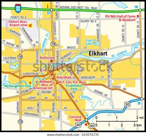 Map Of Elkhart Indiana - Super Sports Cars