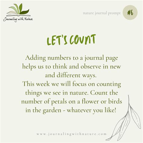 Nature journal prompts — Journaling with Nature