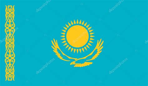 Kazakhstan Flag — Stock Vector © megastocker #1378043