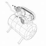 Outline Air Compressor Vector Pump Airbrushing  sketch template
