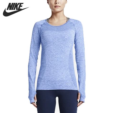 Original New Arrival NIKE DRI FIT KNIT LONG SLEEVE Women's T shirts Long sleeve Sportswear -in ...