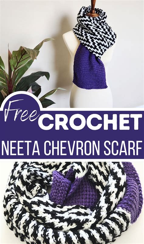 9 Free Crochet Chevron Stitch Scarf Patterns For Winter - Red Agape Blog