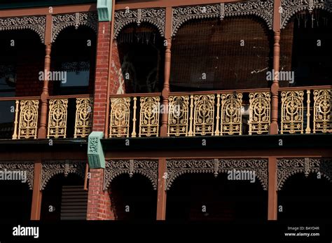 Balcony in Carlton suburb Melbourne Victoria Australia Stock Photo - Alamy