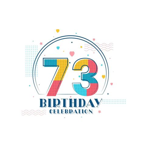 73 Birthday celebration, Modern 73rd Birthday design 10065268 Vector ...