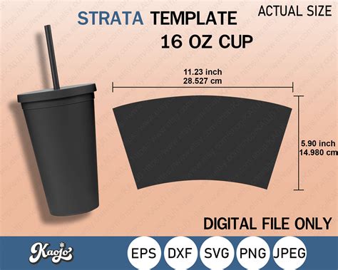 Clip Art Strata Tumbler Template Svg 160z 22oz 24oz Full Wrap Tumblers Svg Cut File Png Strata ...