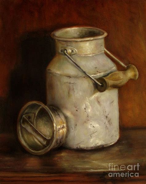 Milk Can Painting by Ulrike Miesen-Schuermann