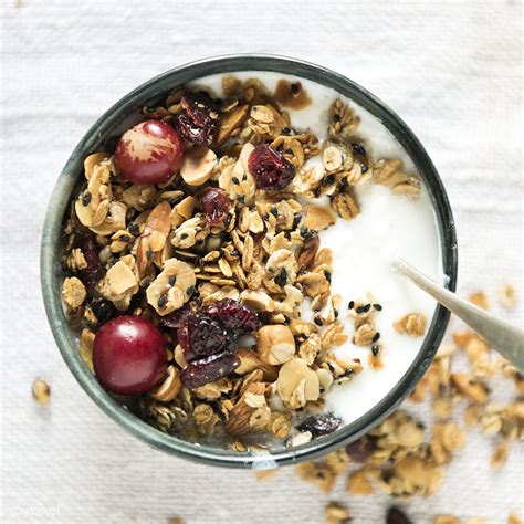 Healthy granola food photography recipe idea | free image by rawpixel.com | Healthy salty snacks ...