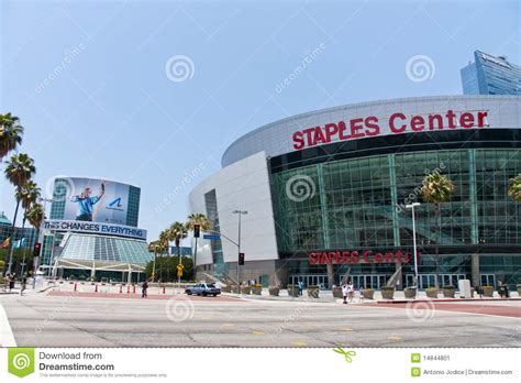 LA, Staples Center in Downtown Editorial Photo - Image of downtown ...