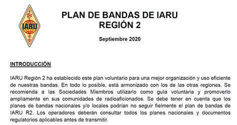 Nuevo Plan de bandas IARU Región 2 (Américas) – EA1URO.COM