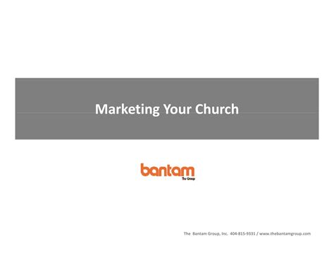 Church Marketing Plan Template