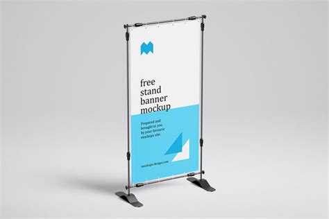 4 Mockups of Vertical Banner Stand Mockup Free Download | Resource Boy