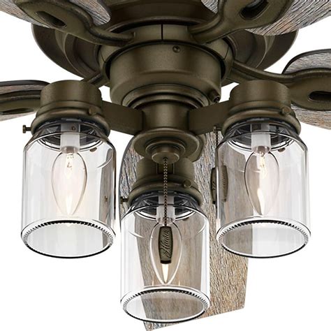 Hunter Crown Canyon 52 in. Indoor Regal Bronze Ceiling Fan-53331 - The Home Depot | Bronze ...