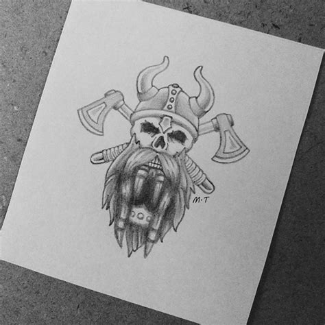 Viking Skull tattoo design : r/electricbrainstem