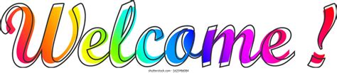 Welcome Inscription Rainbow Color Banner Multicolored Stock Vector (Royalty Free) 1625986084 ...