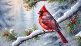 Red Cardinal Bird Christmas Free Stock Photo - Public Domain Pictures