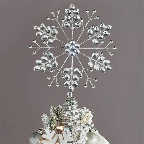 Nordic Christmas Snowflake Tree Topper - Premium Holiday Decorations | The Lakeside Collection